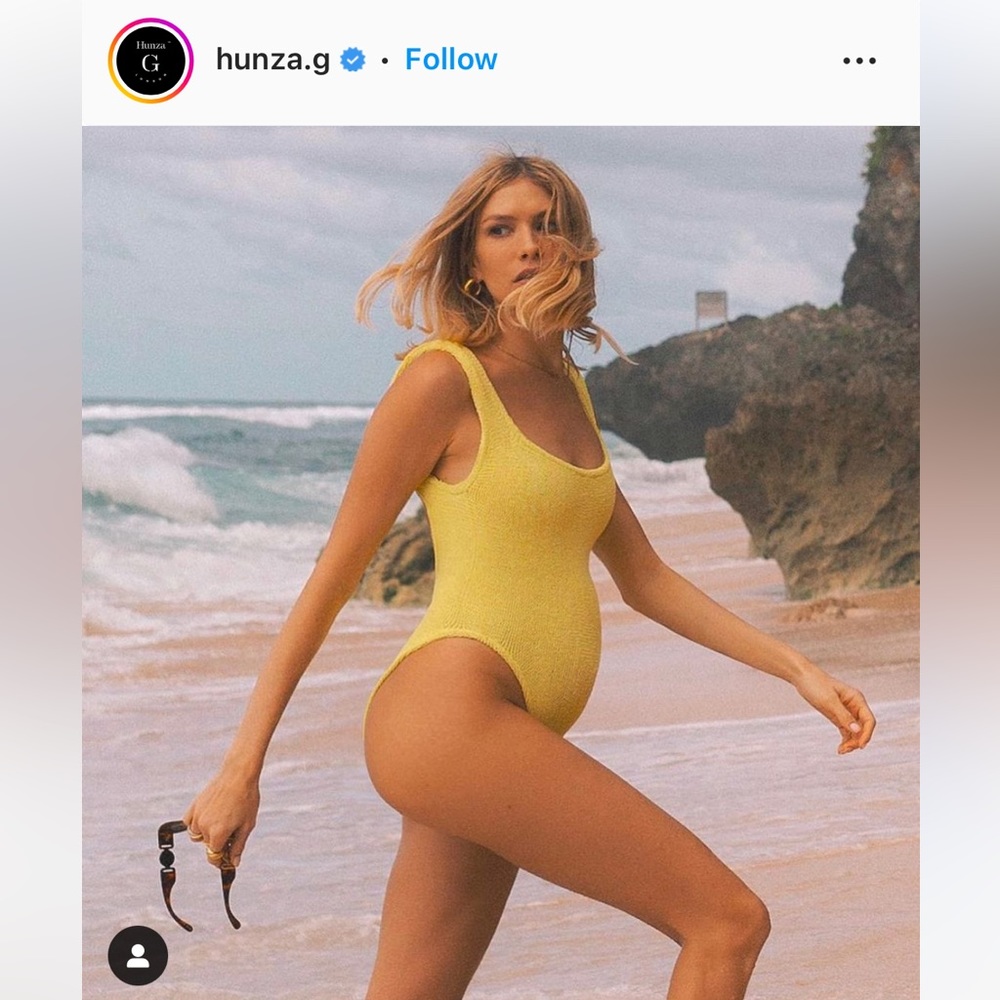 Hunza G Yellow One-Piece Swimsuit